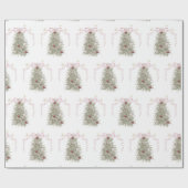 Pink Bow Christmas Cadeaupapier (Vlak)