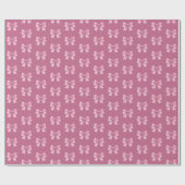 Pink Bow Christmas Cadeaupapier (Vlak)