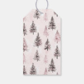 Pink Bow Christmas Ornament Cadeaulabel (Achterkant)