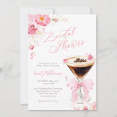 Pink Bow Coffee Bridal Shower Invitation (Devant)