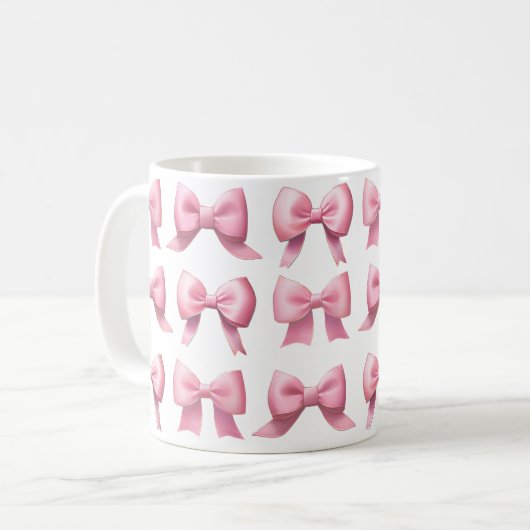 Pink Bow Coffee/Tea Mug Koffiemok (Voorkant links)
