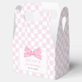 Pink Bow Coquette 1e Verjaardagsfeest Bedankdoosjes (Geopend)