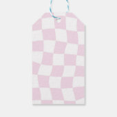 Pink Bow Coquette 1e Verjaardagsfeest Cadeaulabel (Achterkant)