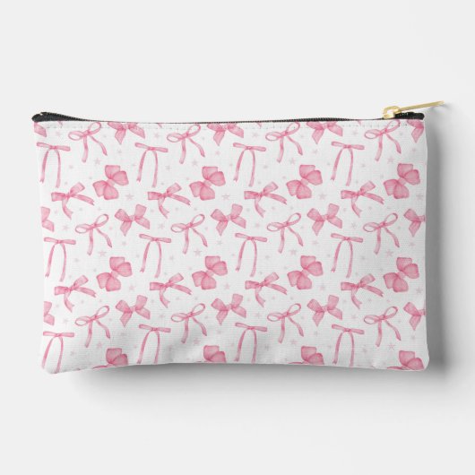 Pink Bow Coquette Aesthetic Custom Name Etui (Achterkant)