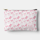 Pink Bow Coquette Aesthetic Custom Name Etui (Voorkant)