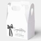 Pink Bow Coquette Afstuderen gefeliciteerd Bedankdoosjes (Geopend)