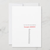 Pink Bow Coquette Baby shower - Bewerkbare naam, 5 Kaart (Achterkant)