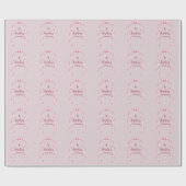 Pink Bow Coquette Birthday  Cadeaupapier (Vlak)