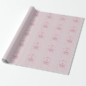 Pink Bow Coquette Birthday  Cadeaupapier (Uitgerold)