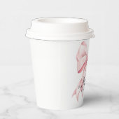 Pink Bow Coquette Bow Theme Papieren Bekers (Rechts)