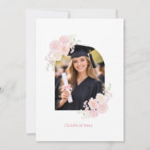Pink Bow Coquette Girl Graduation Invitation (Dos)