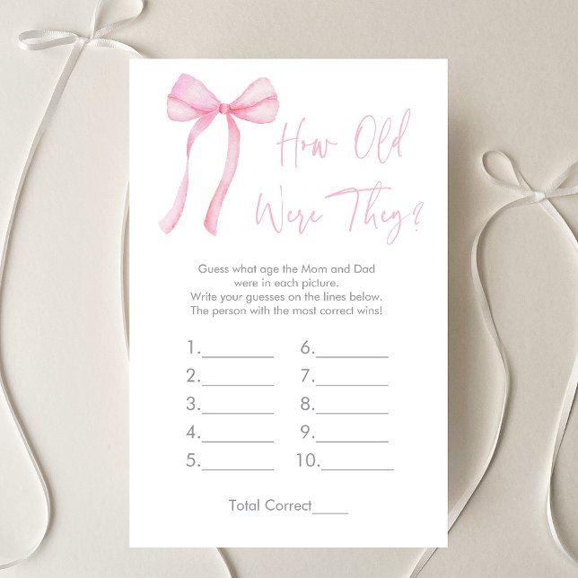 Pink Bow Coquette Hoe oud waren ze douchespel (Creator heeft geüpload)