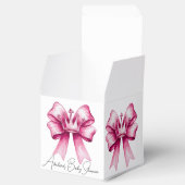 Pink Bow & Crown Baby shower Bedankdoosjes (Geopend)