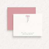 PINK Bow, de la pépinière de, carte de remerciemen