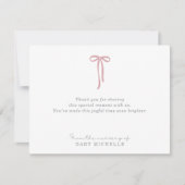 PINK Bow, de la pouponnière de, carte texte (Devant)