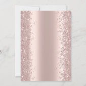 Pink Bow Diamonds Dust Roos Goud Baby shower Kaart (Achterkant)