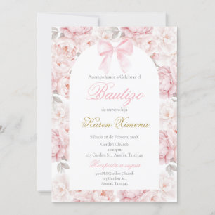 Pink Bow doop Spaans Kaart