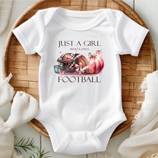 Pink Bow Een meisje dat houdt van football Peuter Romper