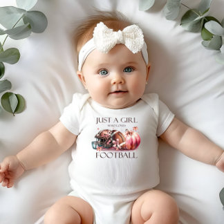 Pink Bow Een meisje dat houdt van football Peuter Romper