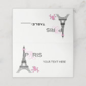 Pink Bow Eiffel Tower Paris France Poodle Party (Buitenkant ongevouwen)