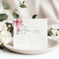 Pink Bow Elle attache le noeud Carte de la recette