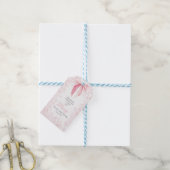 Pink Bow Favoriet Tag Cadeaulabel (Met Touw)