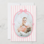 Pink Bow First Birthday Girl Invitation (Dos)