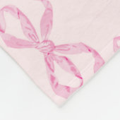 Pink Bow Fleece Blanket (Hoek)