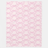 Pink Bow Fleece Blanket (Voorkant)