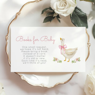 Pink Bow Gekke gans Boeken voor baby ticket Informatiekaartje