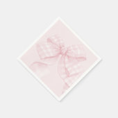 Pink Bow Gingham-Baby shower Servet (Hoek)