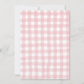 Pink Bow Gingham  Babyq baby shower invitation (Dos)