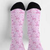 Pink Bow Gingham Socks Sokken (Top)