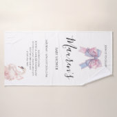 Pink Bow Girl Baby Shower (Serviette de bain)