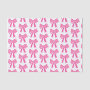 Pink Bow Glitter Wrapping Paper Tissuepapier