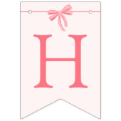 Pink Bow Golden Doodle Birthday Banner Flags (Tweede vlag)