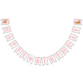 Pink Bow Golden Retriever Anniversaire Bannière dr (Tout)