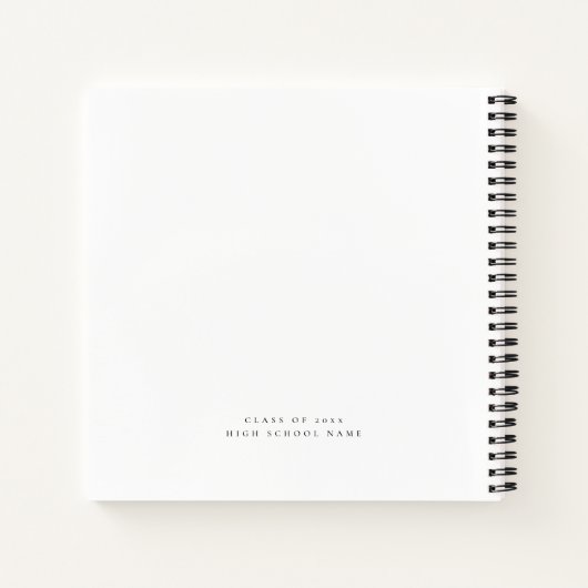 Pink Bow Grad Script Gradué Livre d'invité (Dos)