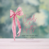 Pink Bow Graduate Party Cartes et cadeaux (Neutre)