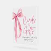 Pink Bow Graduate Party Cartes et cadeaux (Angle)