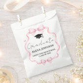 Pink Bow Graduation Cap Graduate Bedankzakje (Geknipt)