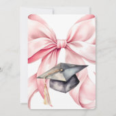 Pink Bow Graduation Invitation She Did it (Dos)
