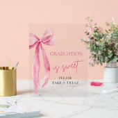 Pink Bow Graduation is Sweet Please Take A Treat (Mariage)