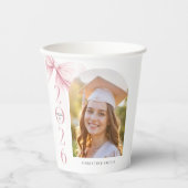 Pink Bow Graduation Papieren Bekers (Voorkant)