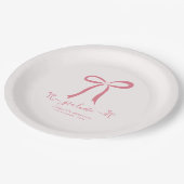 Pink Bow Graduation Party Papieren Bordje (Gekanteld)