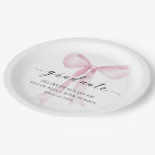 Pink Bow Graduation Party Papieren Bordje (Gekanteld)