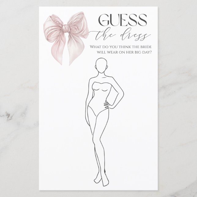 Pink Bow Guess De jurk bruids spel (Voorkant)