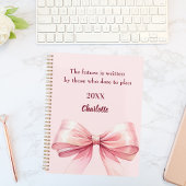 Pink bow inspirational quote 2026