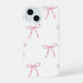 Pink Bow iPhone Case iPhone 15 Hoesje (Achterkant)