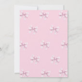 Pink Bow Little Boo Ghost Baby shower Uitnodiging (Achterkant)